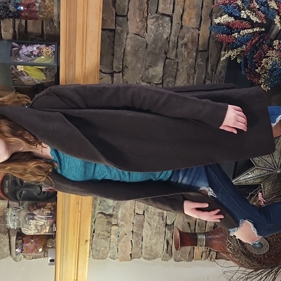 VINCE CASHMERE WOOL ALPACA MIX BLACKET THICK OVERSIZED SWEATER - Picture 2 of 16